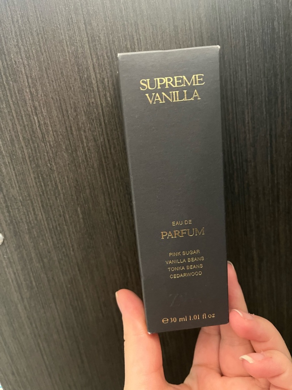 Zara Supreme Vanilla Eau de Parfum - Black & Gold Box